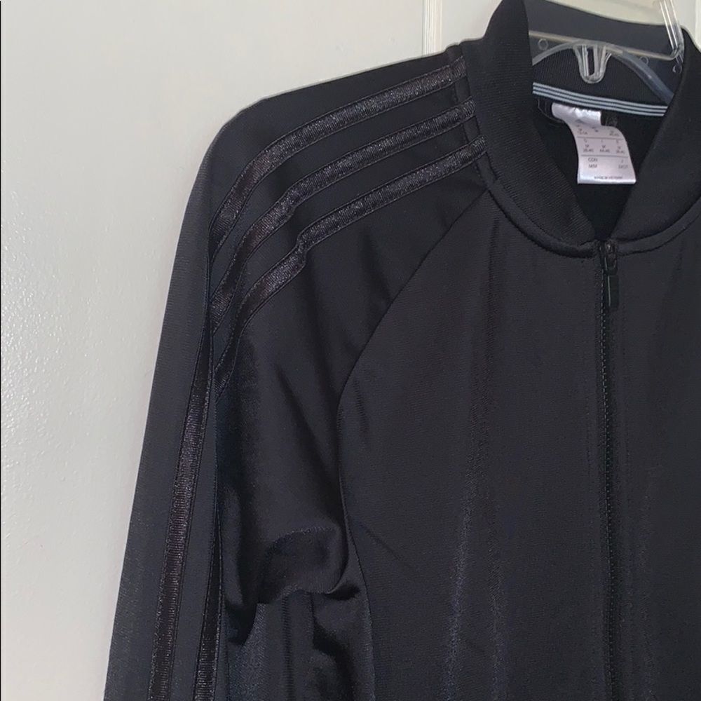Adidas black polyester men’s track jacket - Picture 4 of 8